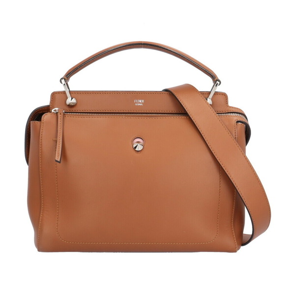 FENDI Brown Leather Shoulder Bag - Picture 1 of 12